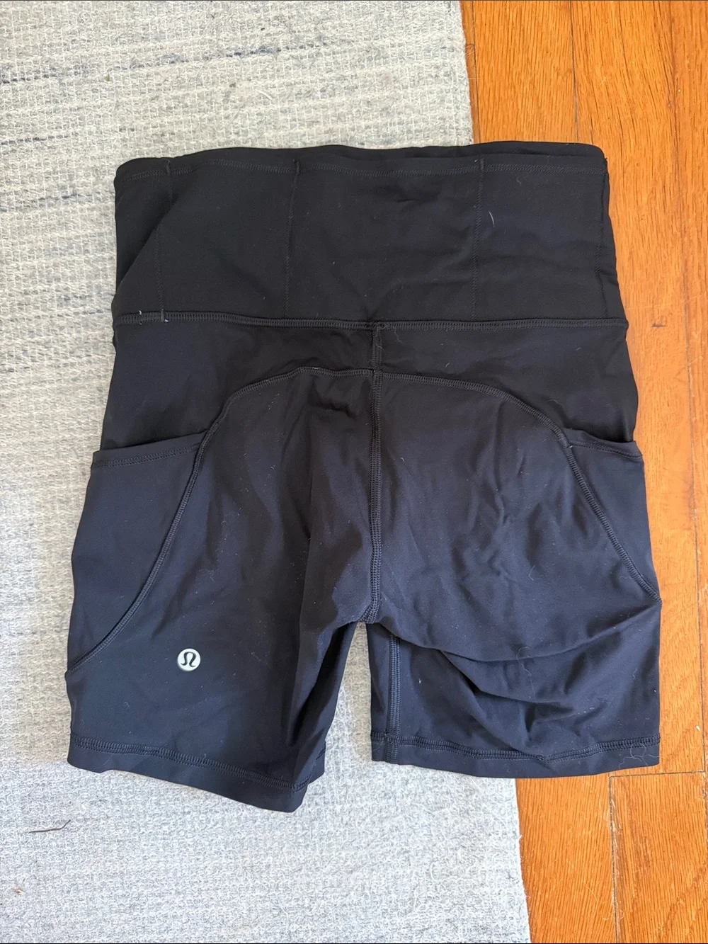 lululemon athletica Black High-Rise fast & free Bike Shorts with Side Pockets